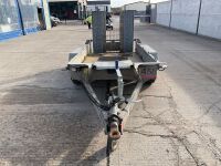 APPROX. 9ft x 4.6ft IFOR WILLIAMS 2700KGS TWIN AXLE BEAVERTAIL PLANT TRAILER - 4