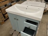 EX-DISPLAY APPROX. 800 POWDER BLUE PARAGON UNIT WITH BASIN - 4