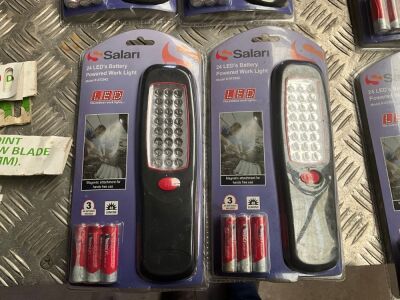 2No. SALARI 24 LED BATTERY POWERED WORK LIGHT