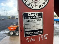 CLARKE STRONG-ARM MOBILE HYDRAULIC ENGINE CRANE - 6