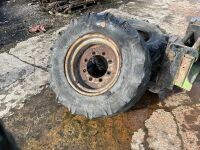 2No. 8 STUD RIMS & 3No. TYRES TO SUIT MERLO TELESCOPIC FORKLIFT 16.0/70-20 - 5