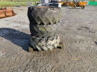 2No. 8 STUD RIMS & 3No. TYRES TO SUIT MERLO TELESCOPIC FORKLIFT 16.0/70-20 - 11