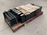 10No. UNUSED ROUND TOP METAL FENCING PANELS & POSTS - 2