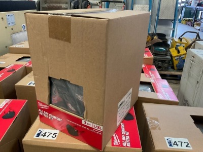 BOX OF APPROX 12No. UNUSED MILWAUKEE 3PC PERFORMANCE FACE COVERING SET