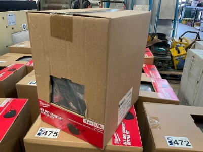 BOX OF APPROX 12No. UNUSED MILWAUKEE 3PC PERFORMANCE FACE COVERING SET