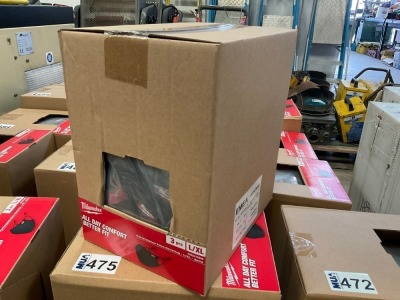 BOX OF APPROX 12No. UNUSED MILWAUKEE 3PC PERFORMANCE FACE COVERING SET