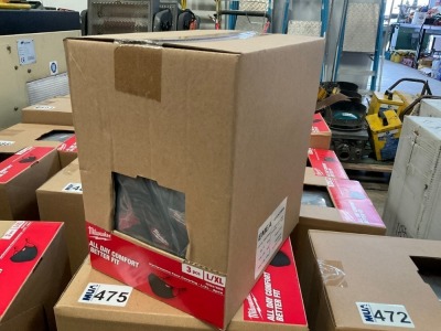 BOX OF APPROX 12No. UNUSED MILWAUKEE 3PC PERFORMANCE FACE COVERING SET