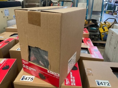 BOX OF APPROX 12No. UNUSED MILWAUKEE 3PC PERFORMANCE FACE COVERING SET