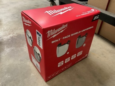 UNUSED MILWAUKEE BOLT FACE SHIELD UNIVERSAL