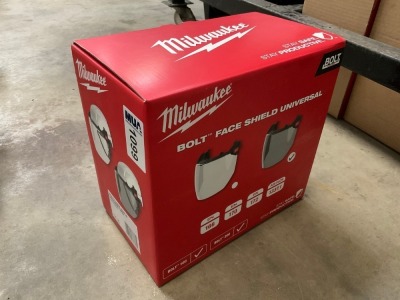 UNUSED MILWAUKEE BOLT FACE SHIELD UNIVERSAL