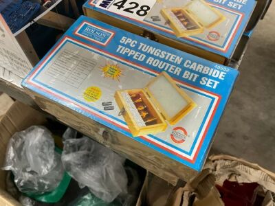 2No. UNUSED ROLSON 5 PIECE ROUTER BIT SETS