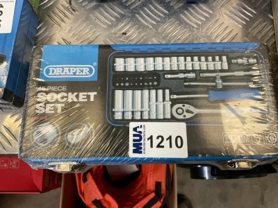 UNUSED DRAPER 45 PIECE 1/4 SOCKET SET