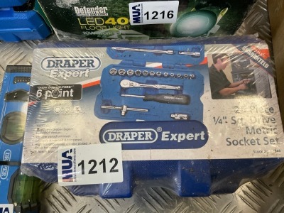 UNUSED DRAPER 25 PIECE 1/4 SOCKET SET
