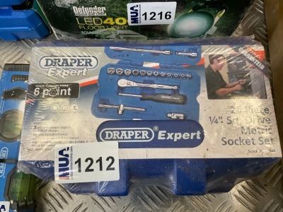 UNUSED DRAPER 25 PIECE 1/4 SOCKET SET