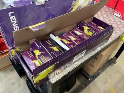 BOX OF UNUSED PARWELD CLEAR GLASS REPLACEMENTS