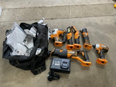 UNUSED JCB 6 PIECE POWER TOOL BUNDLE