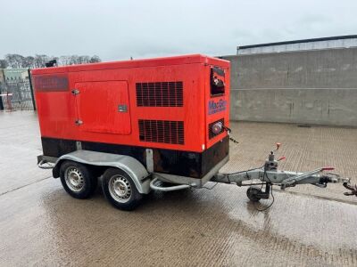 MACGEN 60KVA TWIN AXLE FAST TOW SUPER SILENT DIESEL GENERATOR