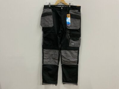 UNUSED JCB TRADE PLUS RIP STOP TROUSERS BLACK/GREY 36" REGULAR