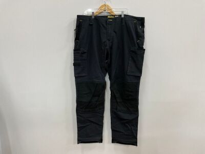 UNUSED BISLEY FLEX & MOVE STRETCH UTILITY CARGO TROUSERS CHARCOAL 46"