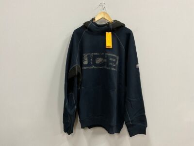 UNUSED JCB HORTON HOODIE NAVY/BLACK XL