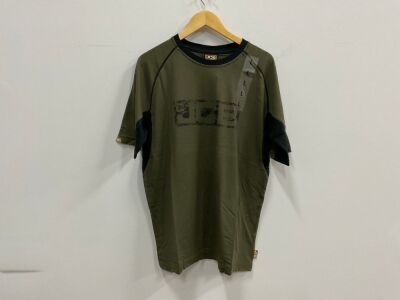 UNUSED JCB TRADE T-SHIRT OLIVE/BLACK LARGE