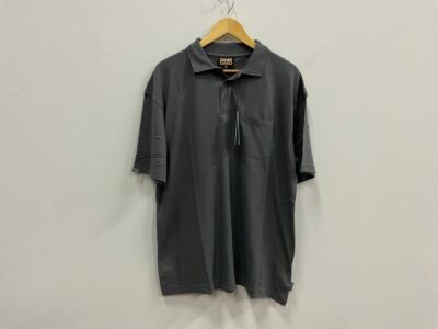 UNUSED JCB ESSENTIAL GREY POLO SHIRT SMALL
