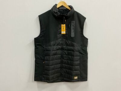 UNUSED JCB TRADE HYBRID PADDED GILET LARGE