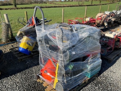 LOT TO INC, POWER WASHERS, HOOVERS, ASSORTED POWER TOOLS ETC