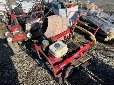 LOT TO INC. MOBILE PETROL POWER WASHER & BELLE MINI MIXER