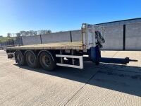 SDC 22ft FLAT BED TRI AXLE DRAG TRAILER ON AIR