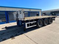 SDC 22ft FLAT BED TRI AXLE DRAG TRAILER ON AIR - 4