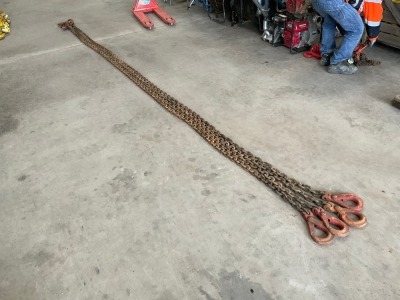 4 LEGGED BROTHERS 13mm 11.2 TON LIFTING CHAINS HOOKS & SHORTNERS