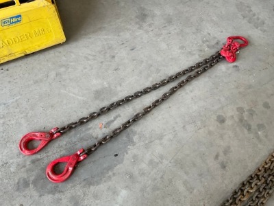 2 LEGGED BROTHERS 13mm LIFTING CHAIN HOOKS & SHORTNERS