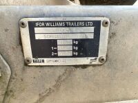 APPROX. 12.6ft x 6.6ft IFOR WILLIAMS TWIN AXLE 3500KGS LIVESTOCK TRAILER - 22