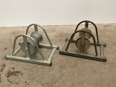 2no. SMALL CABLE ROLLERS