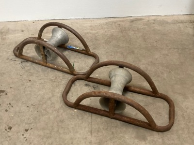 2no. LARGE CABLE ROLLERS