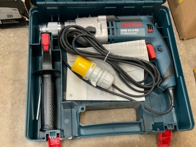 UNUSED BOSCH GSB 21-2RE 110V DRILL & CASE