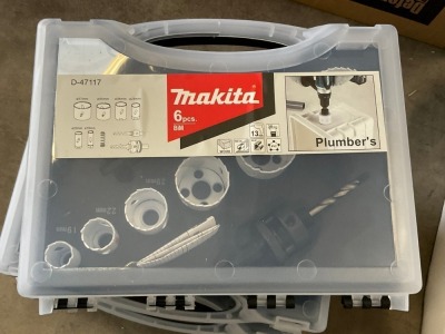 UNUSED MAKITA 6pc HOLE CUTTER SET