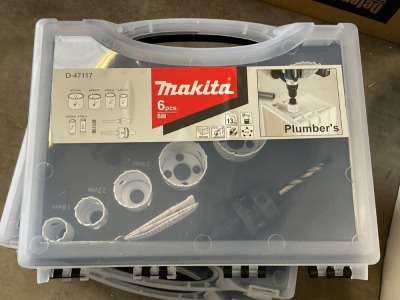 UNUSED MAKITA 6pc HOLE CUTTER SET