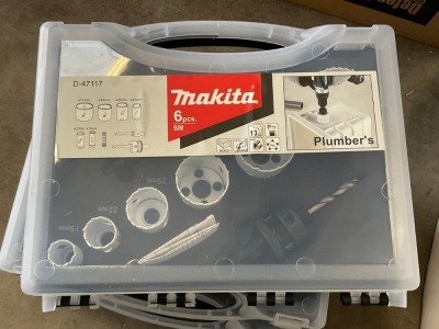 UNUSED MAKITA 6pc HOLE CUTTER SET