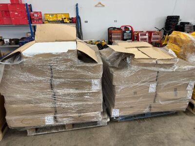 2No. PALLETS OF UNUSED 585mm x 585mm METAL MESH CEILING TILES