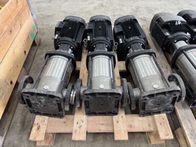 3No. GRUNDFOS CRI15-04 3 PHASE PUMPS