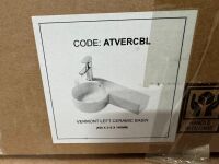 APPROX. 10No. UNUSED ATTI VERMONT LEFT CERAMIC BASINS - 2