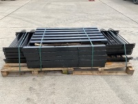10No. UNUSED ROUND TOP METAL FENCING PANELS & 11No. POSTS - 2