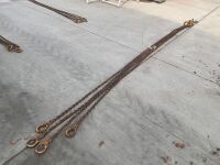 SET OF 4 LEGGED 10mm 6.7 TON LIFTING CHAINS