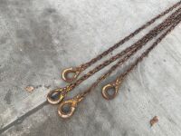 SET OF 4 LEGGED 10mm 6.7 TON LIFTING CHAINS - 2