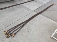 SET OF 4 LEGGED 10mm 6.7 TON LIFTING CHAINS