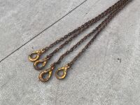 SET OF 4 LEGGED 10mm 6.7 TON LIFTING CHAINS - 2