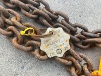 SET OF 4 LEGGED 10mm 6.7 TON LIFTING CHAINS - 5