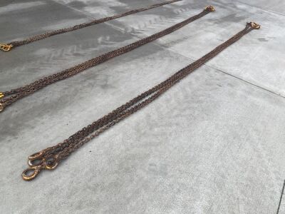 SET OF 4 LEGGED 10mm 6.7 TON LIFTING CHAINS